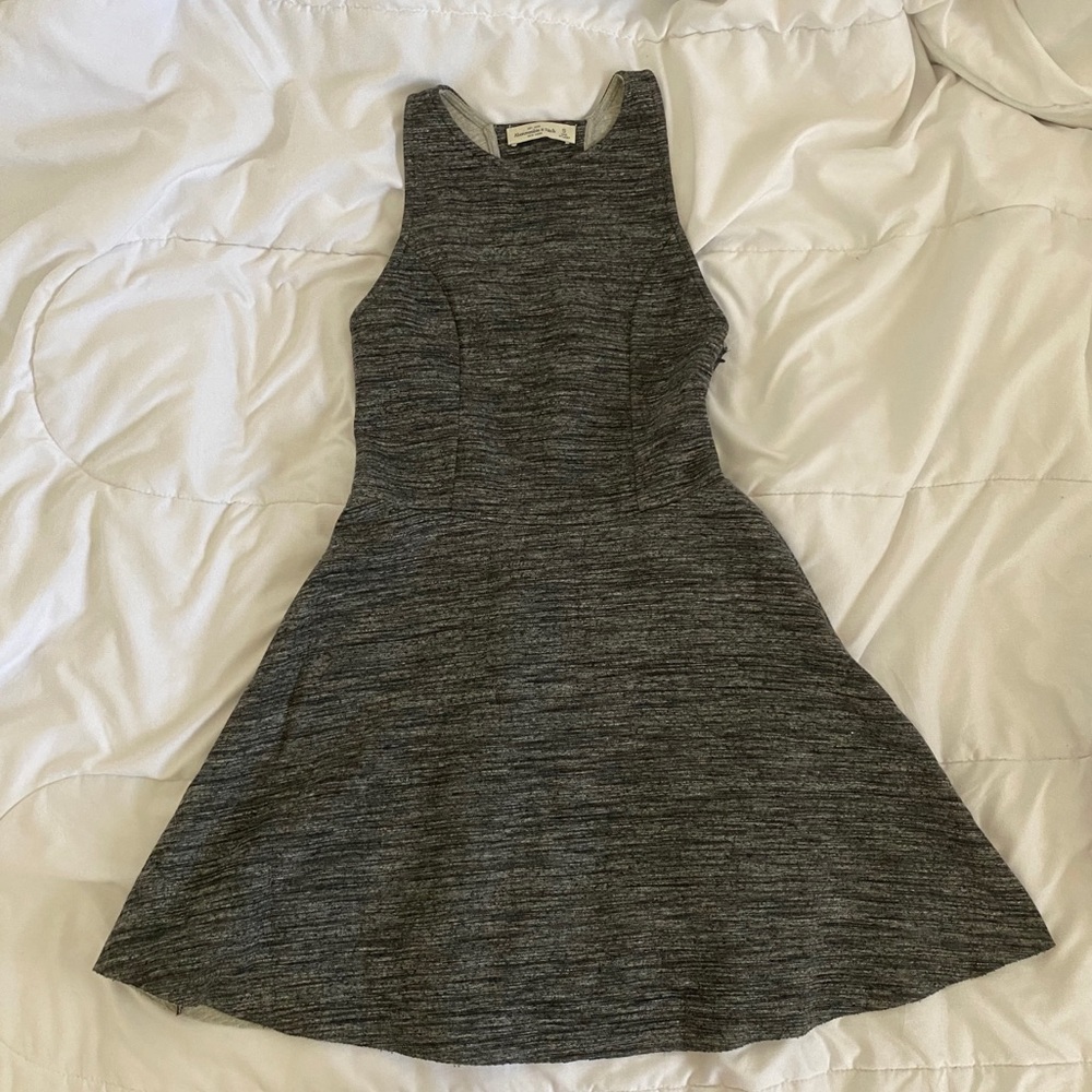 Abercrombie & Fitch Marled Gray Skater Dress